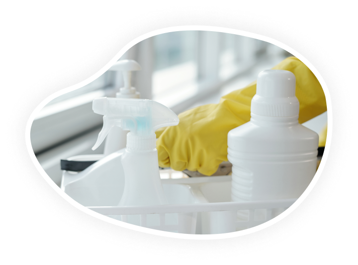 Gloves and cleaning products